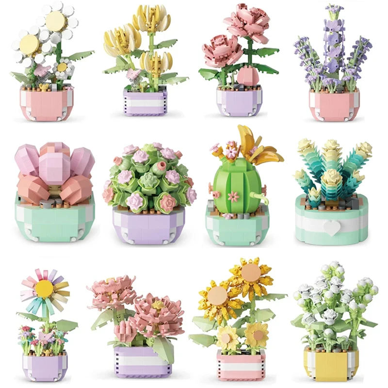 Model Kit Ikaruga - Flower Succulents Building Blocks Everlasting Flower