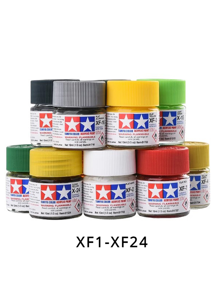 Model Kit Cement - TAMIYA Acrylic Paint XF1-XF24 Flat/Matt Colors