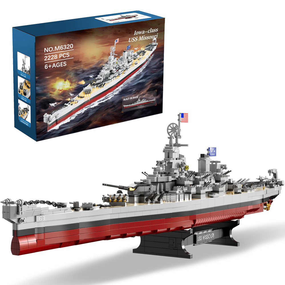 Model Kit Ikaruga - 2228PCS USS Missouri battleship building block