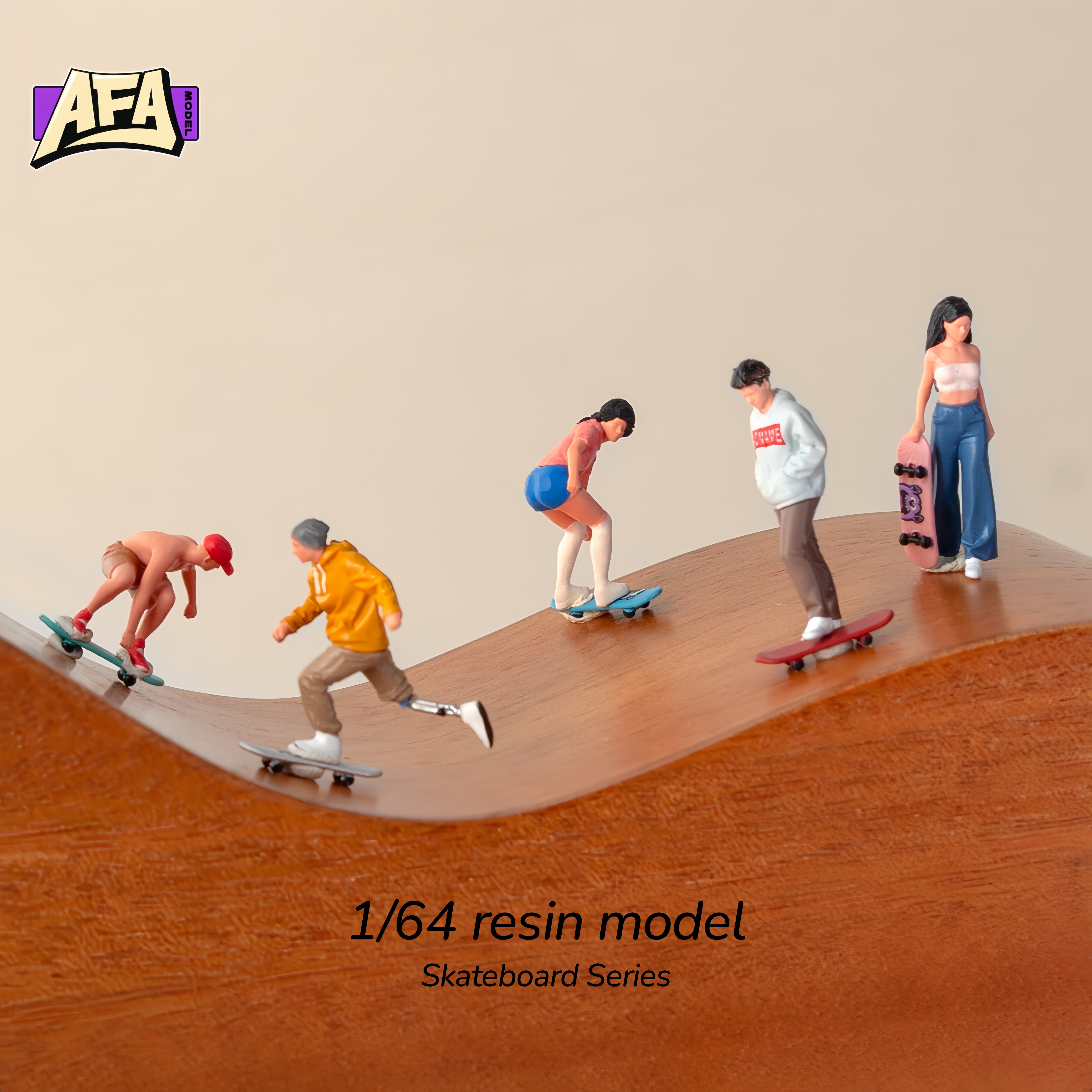 Model Kit Toy - 1 64 resin diorama skate Miniature