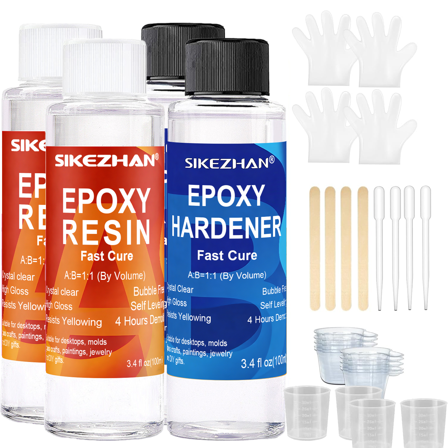 Resin Kit Cast - Clear Epoxy Resin AB Glue Hardener