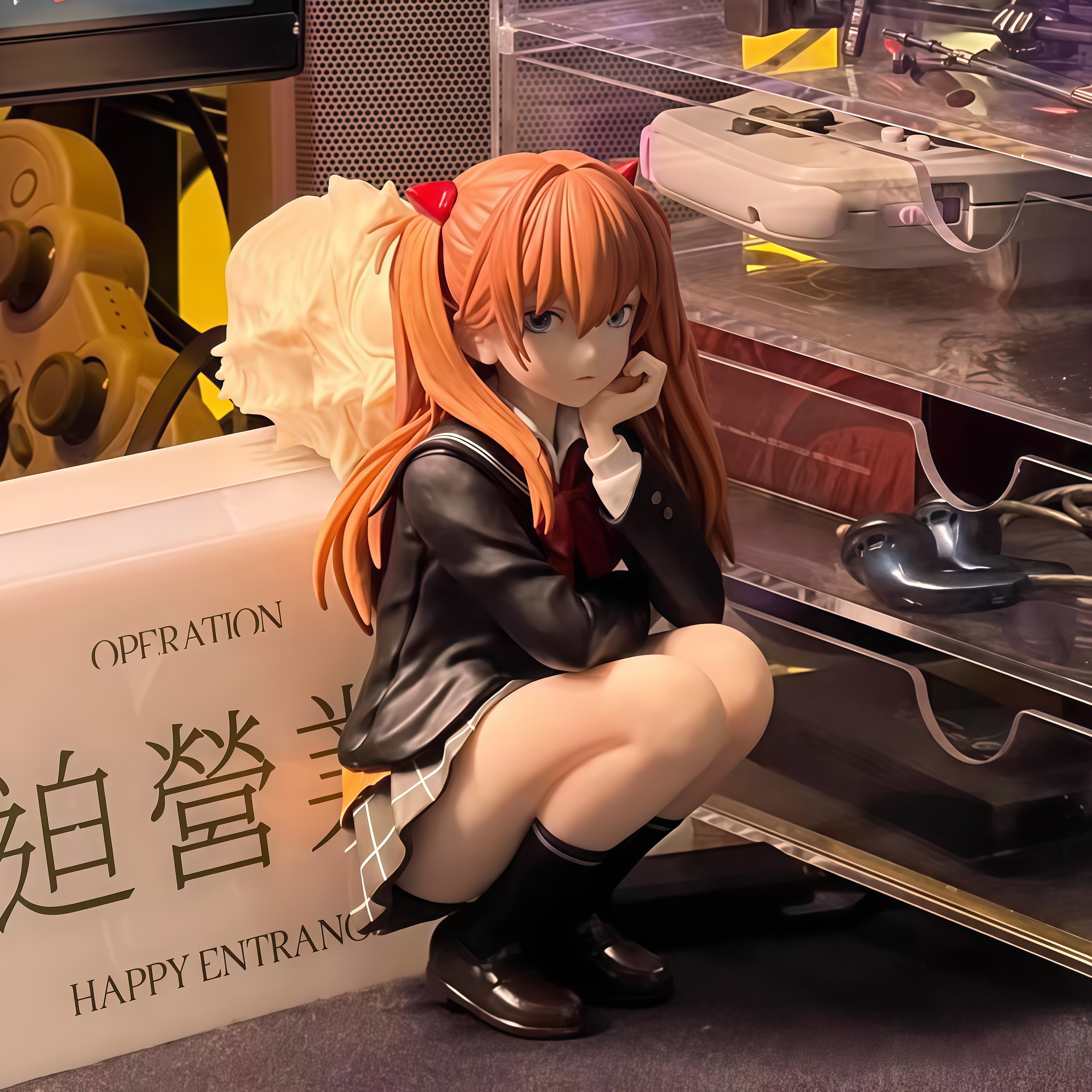 Model Kit Kshatriya - 11cm Anime Girl Asuka Academic-Style Squatting