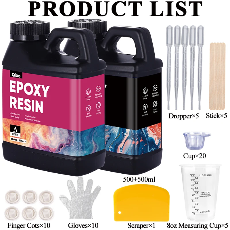 500ml 1000ml Easy Mixing Epoxy - Resin Kit Cast のレビューと価格