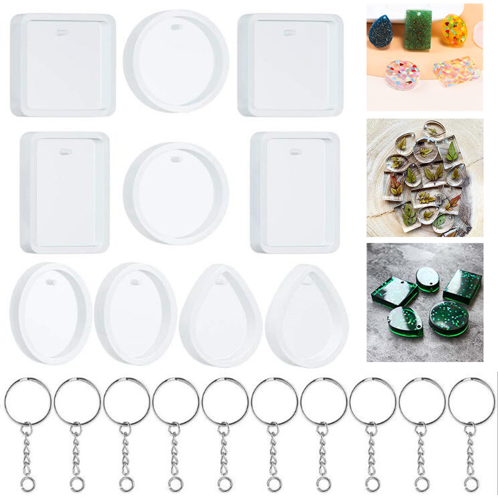 20Pcs/Set DIY Keychain Pendant - Resin Kit Cast のレビューと価格