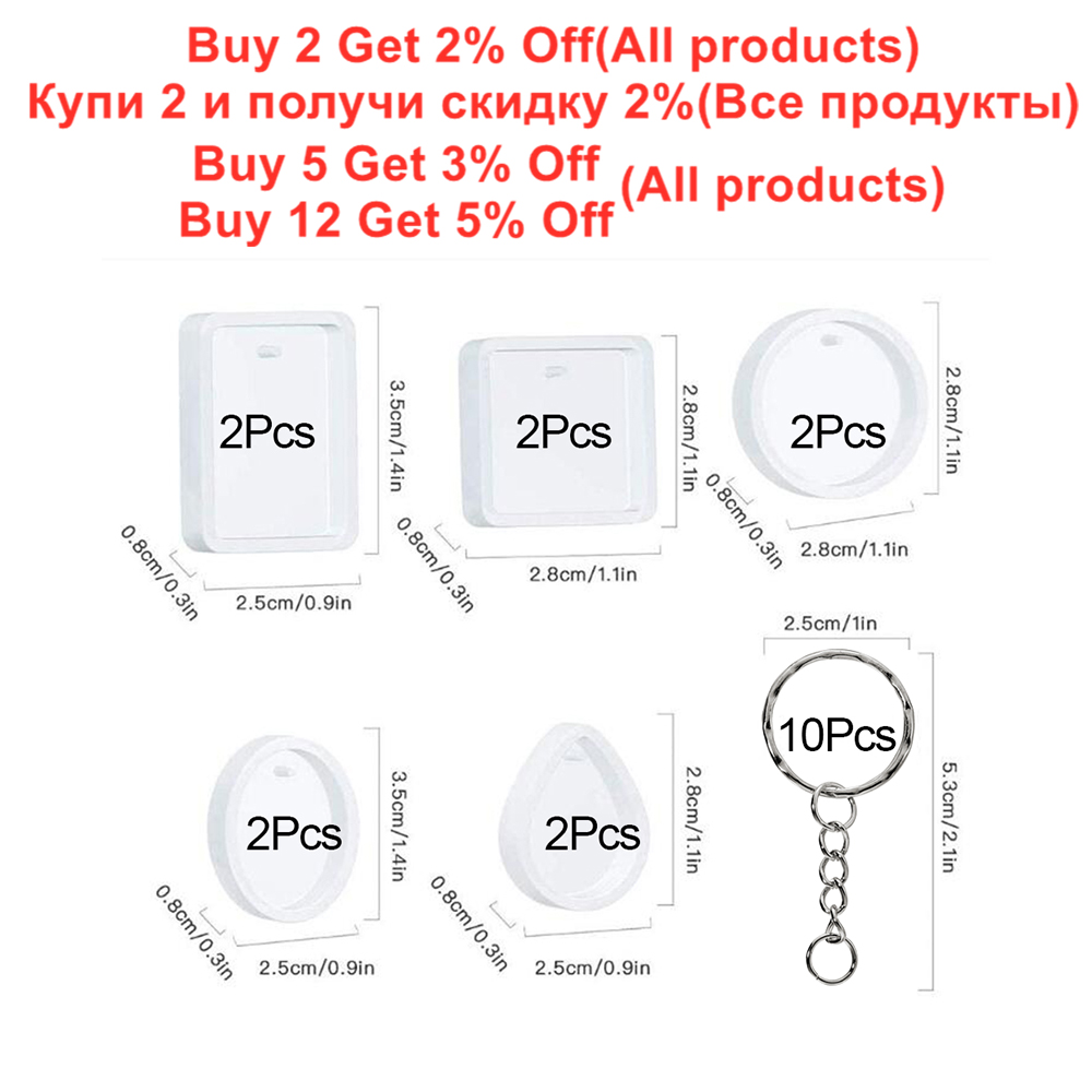 20Pcs/Set DIY Keychain Pendant - Resin Kit Cast のレビューと価格