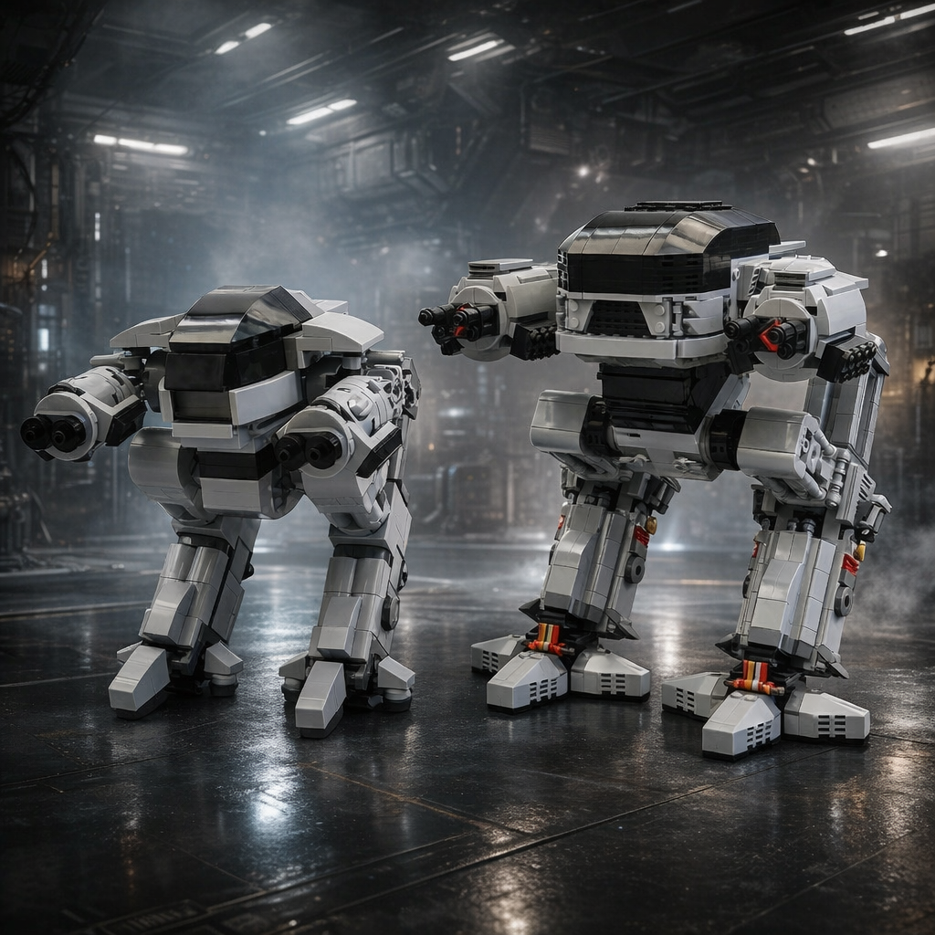 MOC Sci-Fi Mech Building Block - Model Kit Robocop のレビューと価格