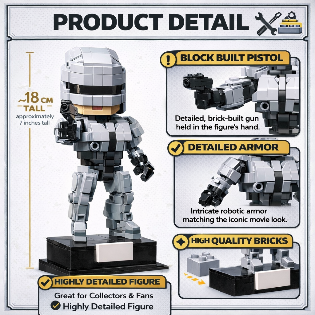 MOC Sci-Fi Police Robot Buildi - Model Kit Robocop のレビューと価格