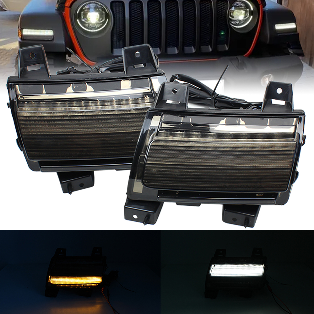 Front Bumper LED DRL & Turn Si - Model Kit Jeep のレビューと価格