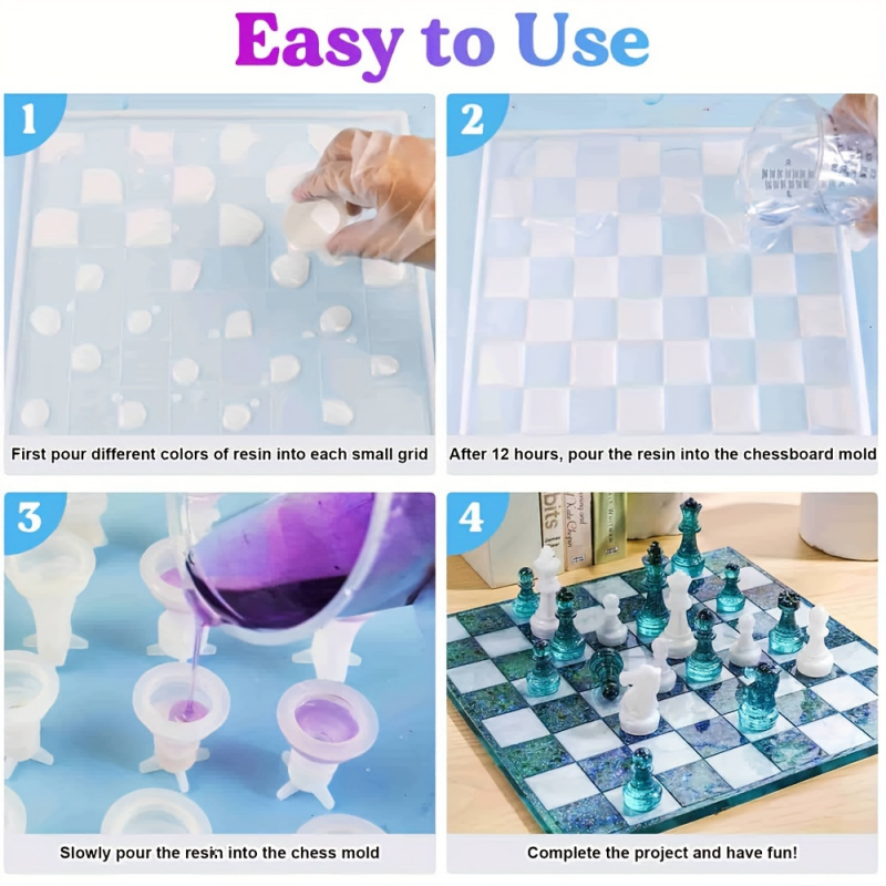 23pcs Chess Set with Silicone  - Resin Kit Cast のレビューと価格