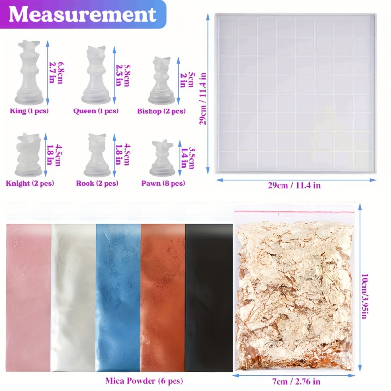 23pcs Chess Set with Silicone  - Resin Kit Cast のレビューと価格