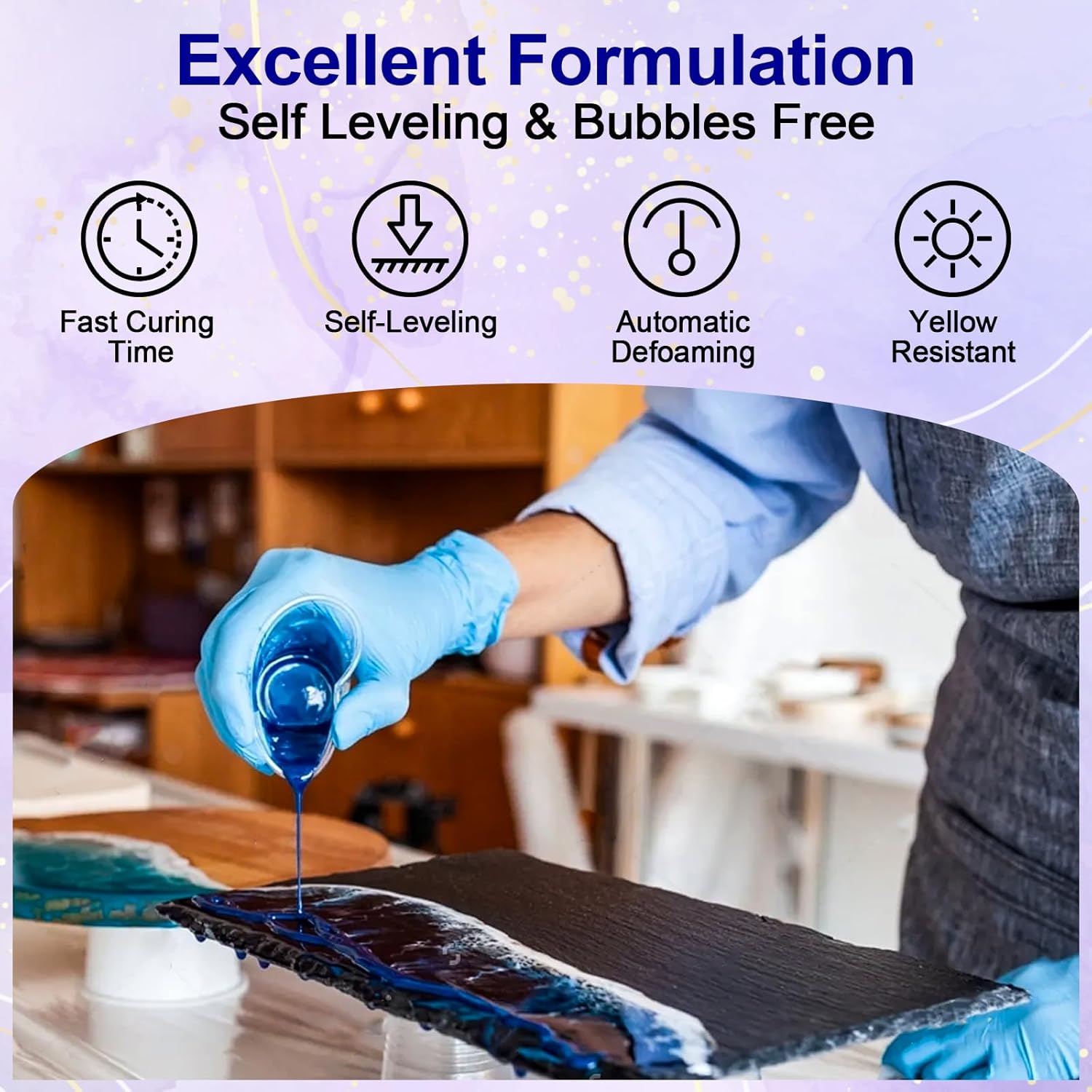 Clear Epoxy Resin AB Glue Hard - Resin Kit Cast のレビューと価格