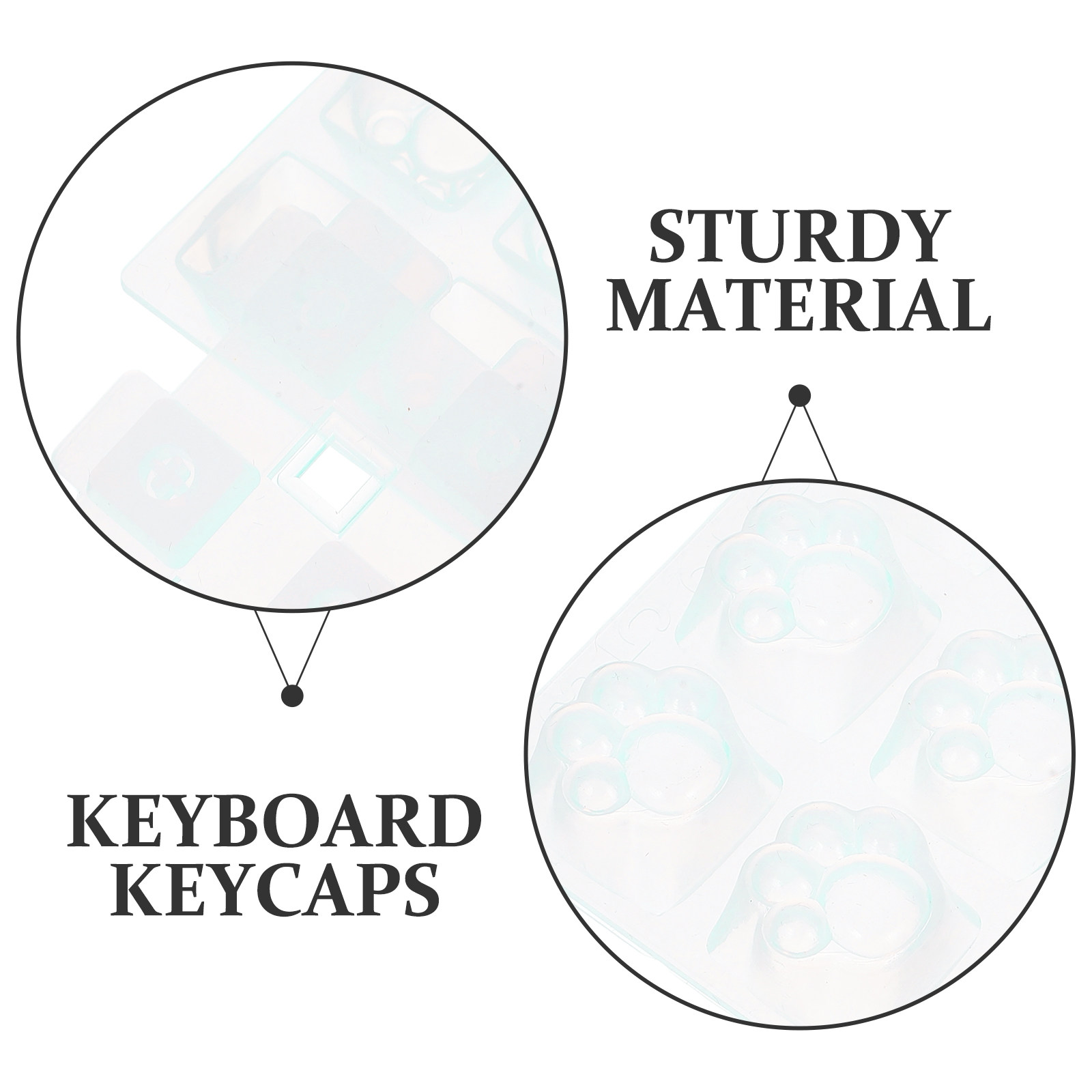 2Set Keyboard Keycaps Silicone - Resin Kit Cast のレビューと価格