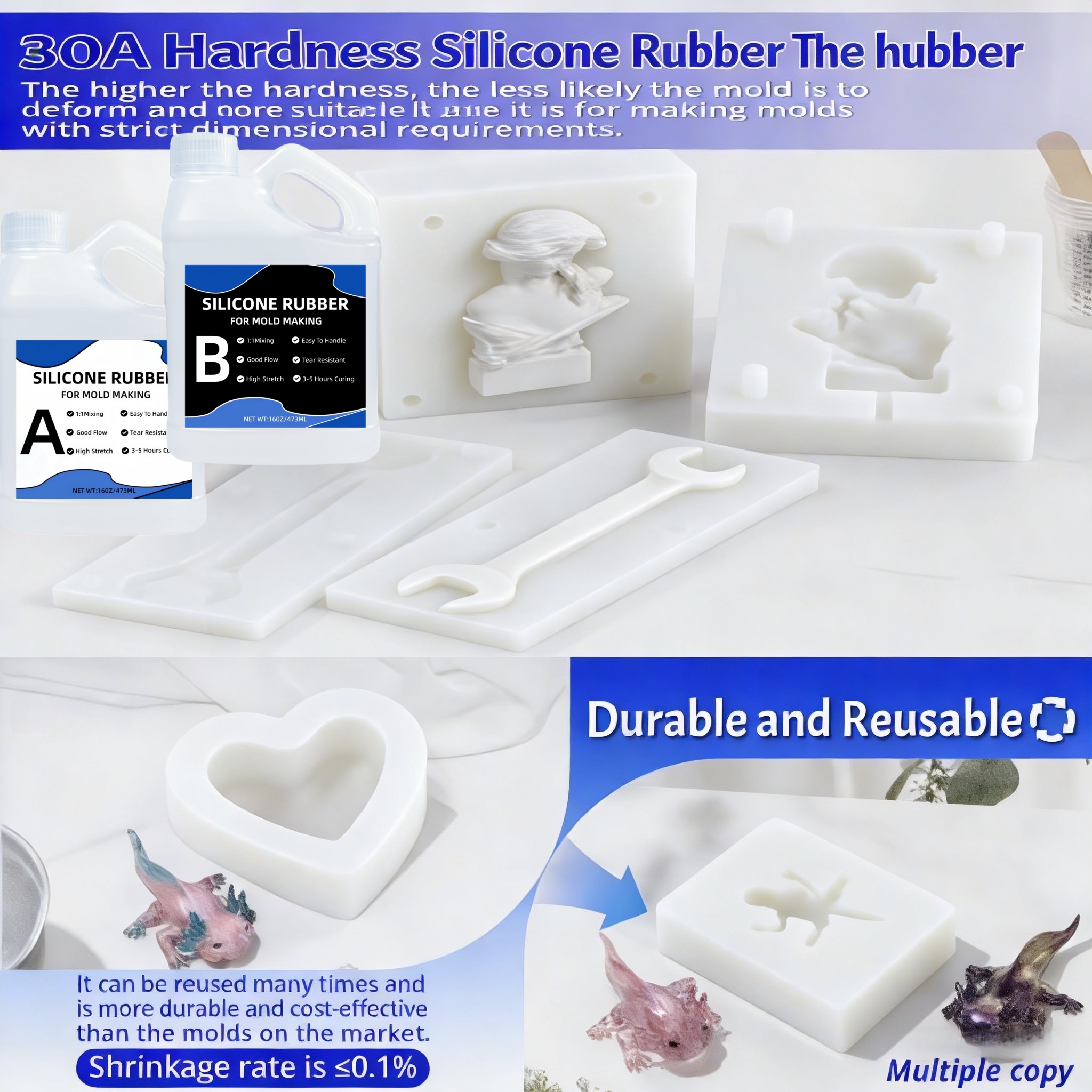 1:1 Translucent Liquid Silicon - Resin Kit Cast のレビューと価格