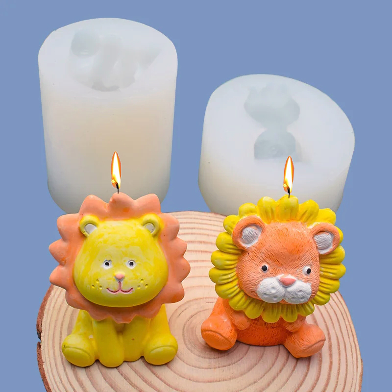 Cute Lion Silicone Candle Mold - Model Kit Cement のレビューと価格