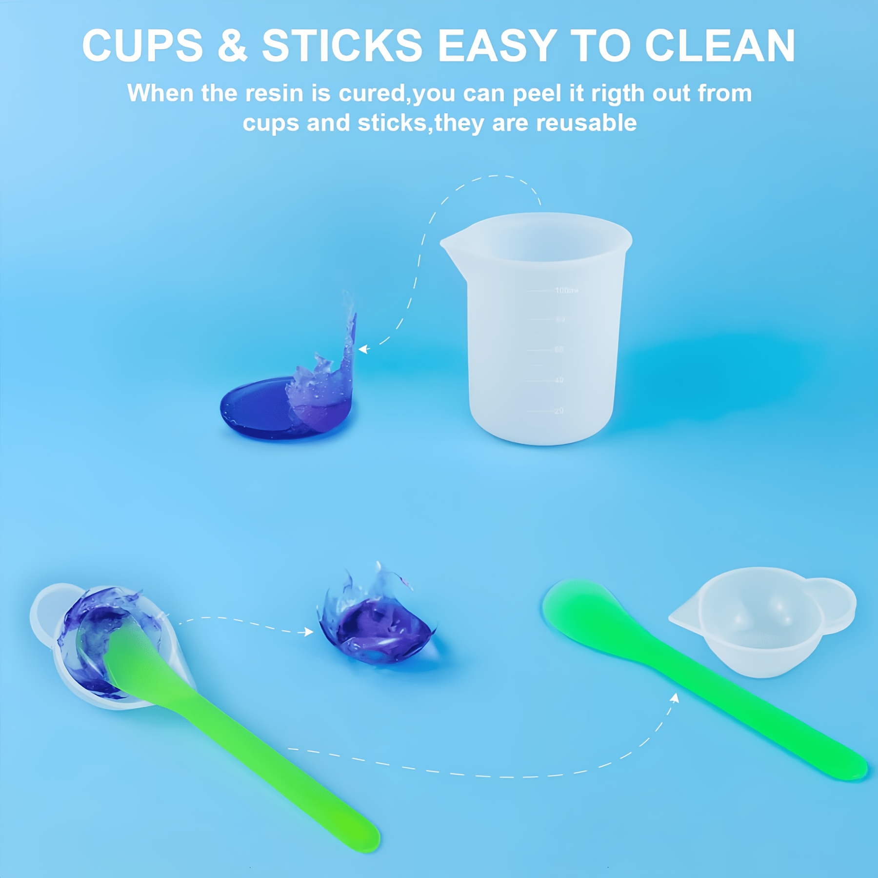 21pcs/Set Silicone Resin Casti - Resin Kit Cast のレビューと価格