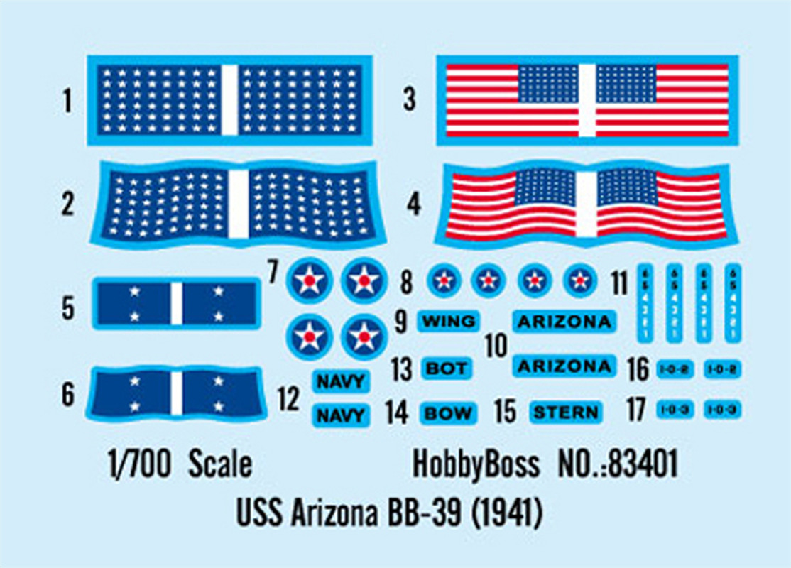 HobbyBoss 83401 1/700 Scale US - Model Kit Uss Arizona のレビューと価格