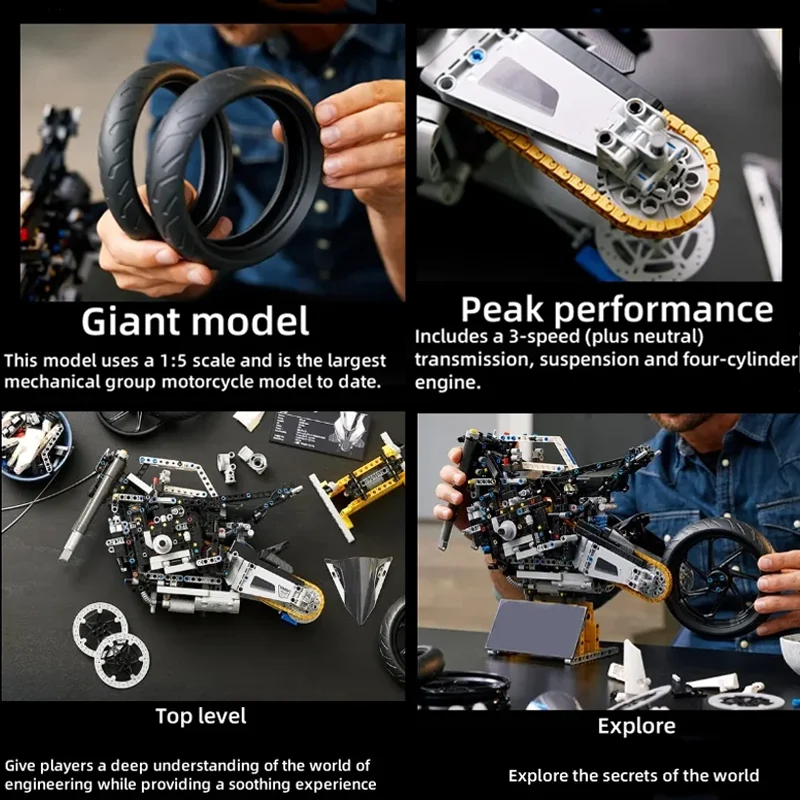 New 1920pcs Car Toy Motorcycle - Model Kit Ikaruga のレビューと価格