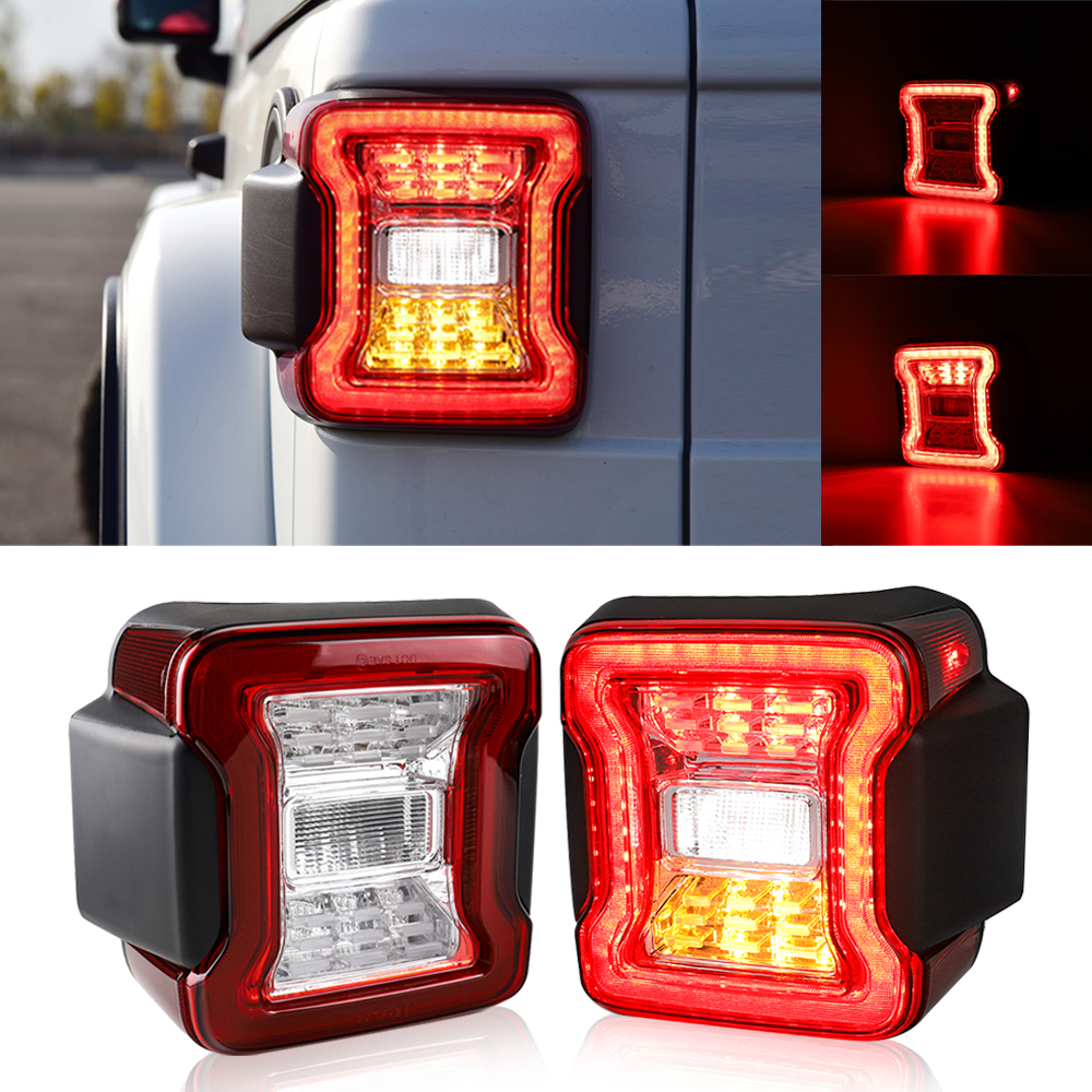 2x Car LED Tail Lights for Jee - Model Kit Jeep のレビューと価格