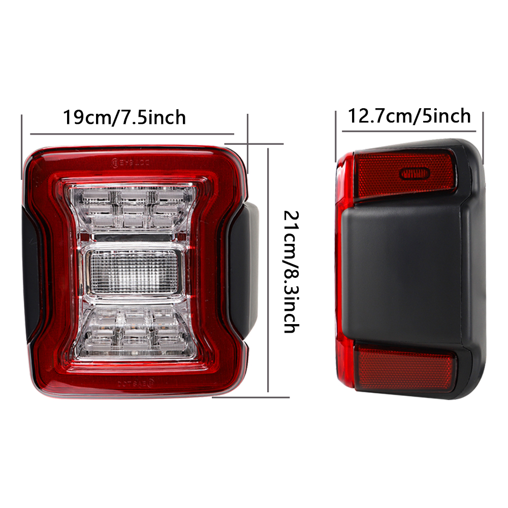 2x Car LED Tail Lights for Jee - Model Kit Jeep のレビューと価格