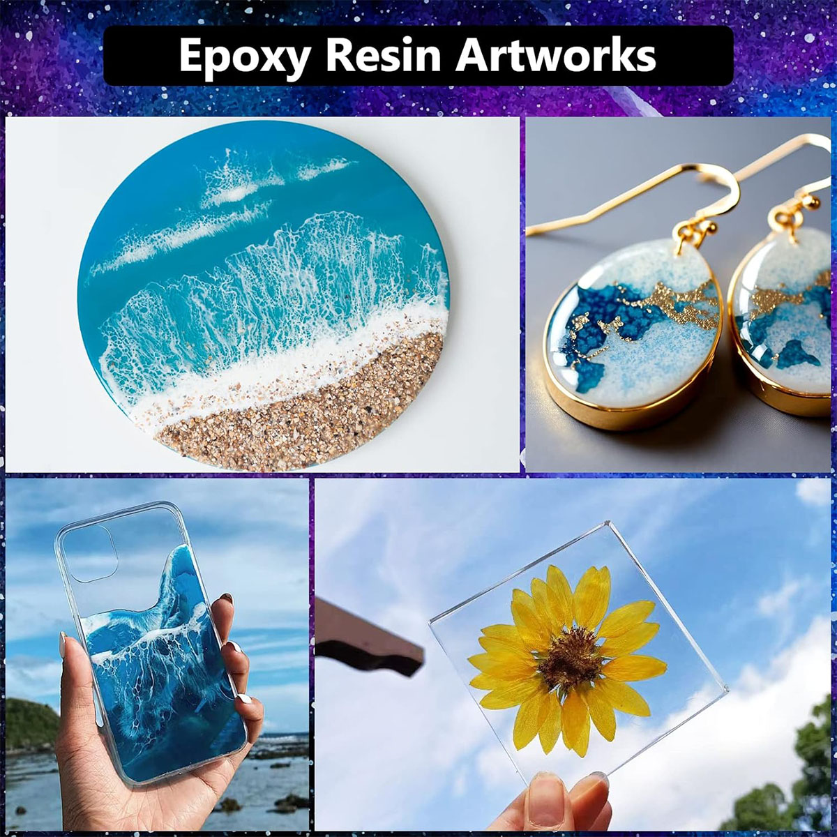 1000ml Crystal Clear Epoxy Res - Resin Kit Cast のレビューと価格