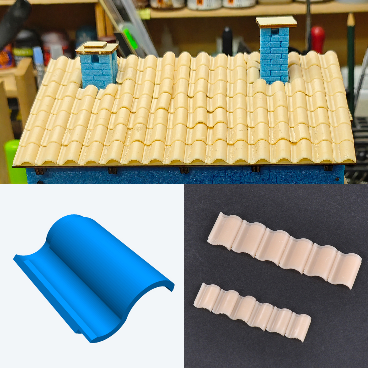 Assembly house tile roof Build - Model Kit Ikaruga のレビューと価格