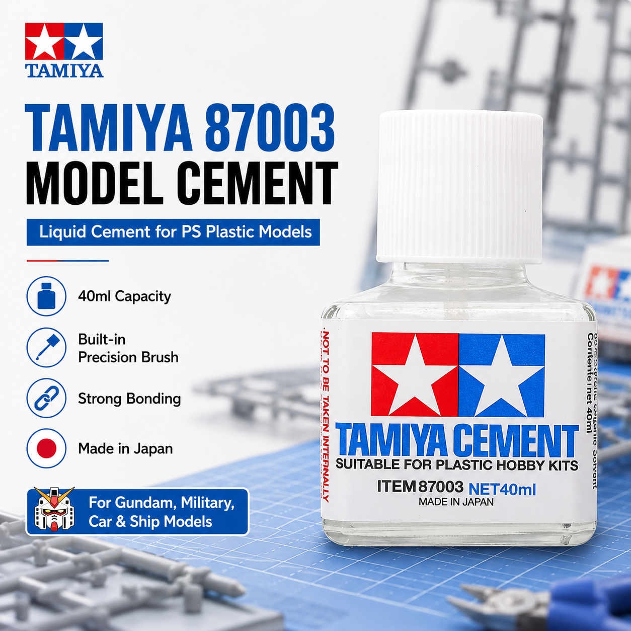 Original Tamiya Cement 87003 4 - Model Kit Cement のレビューと価格
