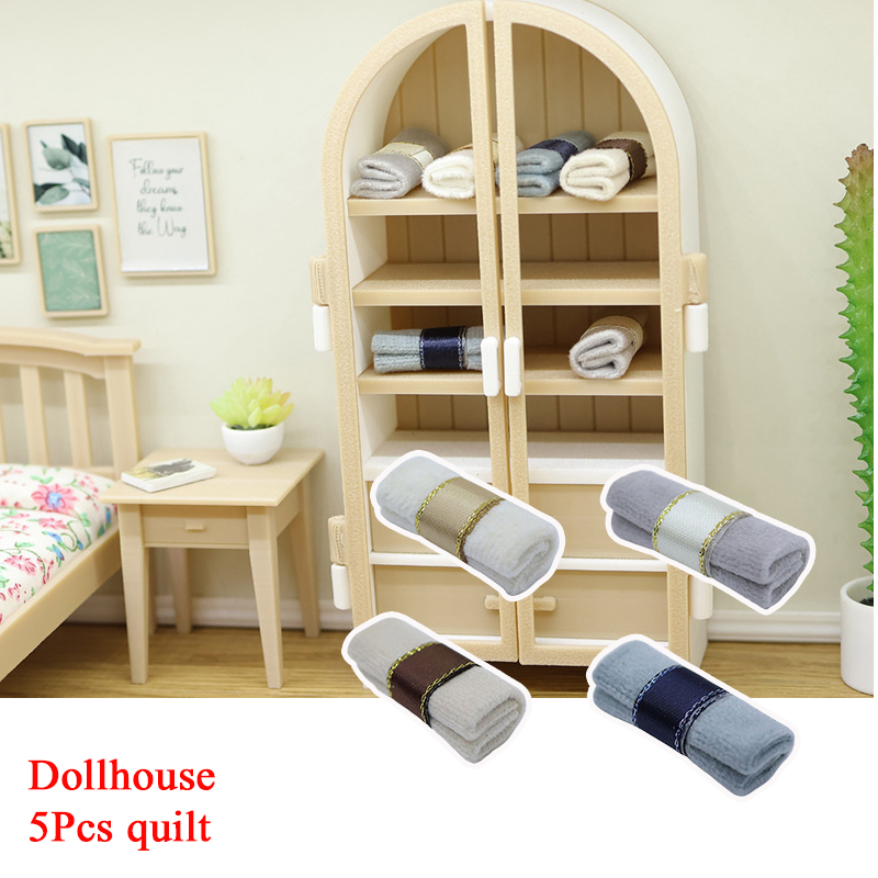 5Pcs 1/12 Dollhouse Mini Quilt - Model Kit Toy のレビューと価格