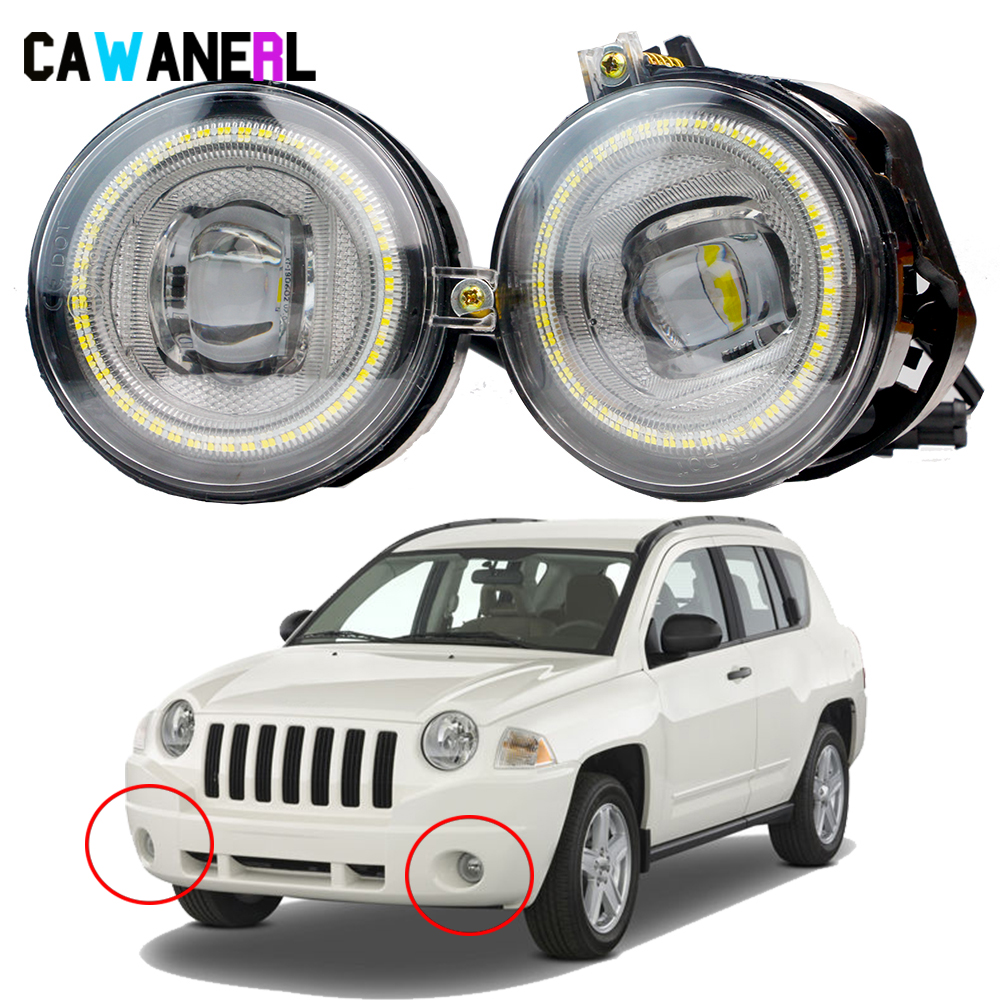 2 Pieces 9005 H10 LED Angel Ey - Model Kit Jeep のレビューと価格